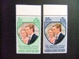 GILBERT & ELLICE ISLANDS Islas Gilbert Y Ellice 1973 MARIAGE ANNE Et MARK  Yvert N 211 / 12 ** MNH - Gilbert & Ellice Islands (...-1979)