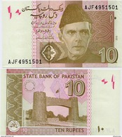 PAKISTAN        10 Rupees        P-45k         2016        UNC  [sign. Ashraf M. Wathra] - Pakistán