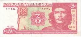 2004-BK-128 CUBA 2004 3$ ERNESTO CHE GUEVARA. REEMPLAZO REPLACEMENT FZ RARE. - Cuba