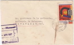 1967-H-21 CUBA. 1967 FRAGMENTO DE CERTIFICADO A MATANZAS. - Cartas & Documentos