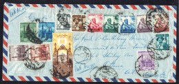 1959  Colorful Air Letter To Canada - 14 Stamps - Brieven En Documenten