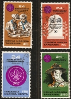 Kenya, Uganda & Tanganyika (K.U.T.) Scouting Conferennce Nairobi 1973 4 Values Cancelled Baden Powell - Gebraucht