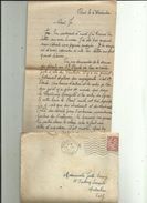 Enveloppe Timbrée  Lettre De Melle COLETTE PLOTNO A PARIS 75 _Adressé A Melle Josette  SARROY  A Montauban 82 En 1944 - Cartas & Documentos