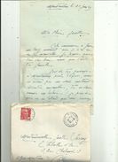 Enveloppe Timbrée  Lettre De Melle CRUZAL A Montauban 82 _Adressé A Melle Josette  SARROY  Au CANNET 06 En 1949 - Lettere