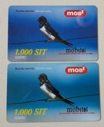 SLOVENIA Bird Barn Swallow Lastovica  Light & Dark Prepaid Phonecard 31.1.2001 - Zangvogels