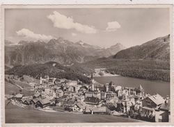 Suisse,helvetia,swiss,schweiz,svizzera,switzerland ,GRISONS,SAINT MORITZ,1948,VUE AERIENNE - Saint-Moritz
