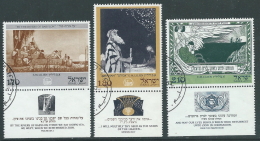 1977 ISRAELE USATO DIPINTI CON APPENDICE - T11-8 - Used Stamps (with Tabs)