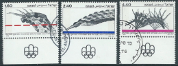 1976 ISRAELE USATO OLIMPIADI DI MONTREAL CON APPENDICE - T11-5 - Used Stamps (with Tabs)