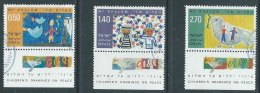 1977 ISRAELE USATO LA PACE DIPINTI DI BAMBINI CON APPENDICE - T11-5 - Usados (con Tab)