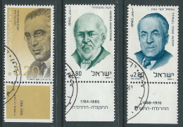 1981 ISRAELE USATO PERSONAGGI SETTIMA SERIE CON APPENDICE - T12-6 - Used Stamps (with Tabs)