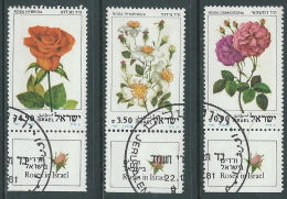 1981 ISRAELE USATO ROSE CON APPENDICE - T12-7 - Used Stamps (with Tabs)