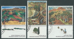 1982 ISRAELE USATO DIPINTI CON APPENDICE - T12-8 - Used Stamps (with Tabs)