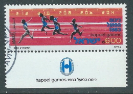 1983 ISRAELE USATO GIOCHI HAPOEL CON APPENDICE - T12-9 - Used Stamps (with Tabs)