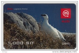 SLOVENIA Bird Rock Ptarmigan Belka Lagopus Mutus Prepaid Phonecard 31.12.2002 - Zangvogels