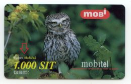 SLOVENIA Bird Owl PAKET Mobicuk Mobil Prepaid Phonecard  31.12.2000 - Owls