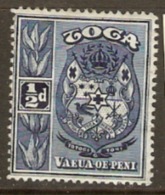 Toga 1897 SG 38 1/2d Partial Gum Mounted Mint - Tonga (...-1970)