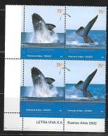 Argentina 2002 Valdes Peninsula Tourism Whales MNH - Neufs