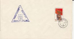 5722FM- WORKERS ORGANIZATIONS ANNIVERSARY STAMP ON COVER, TIMISOARA PHILATELIC EXHIBITION POSTMARK, 1973, ROMANIA - Brieven En Documenten