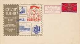 5736FM- ROMANIAN COMMUNIST PARTY ANNIVERSARY, SPECIAL COVER, 1971, ROMANIA - Covers & Documents