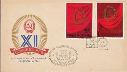 5737FM- ROMANIAN COMMUNIST PARTY CONGRESS, SPECIAL COVER, 1974, ROMANIA - Covers & Documents