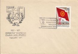 64413- ROMANIAN COMMUNIST PARTY ANNIVERSARY, SPECIAL COVER, 1971, ROMANIA - Lettres & Documents