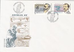 64450- 20TH CENTURY PERSONALITIES, DISCOVERIES, A. NOBEL, T. VUIA, COVER FDC, 1998, ROMANIA - FDC