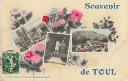 Souvenir De Toul - Multivues, Fleurs (Rose) - Edition Gerdolle Et Briquet - Souvenir De...