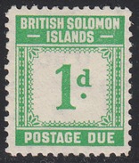 British Solomon Islands 1940 Postage Due, Mint Mounted, Sc# ,SG D1 - Iles Salomon (...-1978)