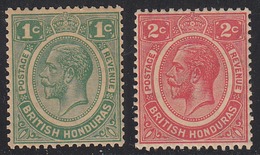 British Honduras 1922-23, Mint Mounted, Sc# , SG 126,128 - British Honduras (...-1970)