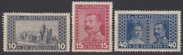 ÖSTERREICH Bosnien&Herzegowina 1917 - MiNr: 121 - 123 A    * / MLH - Oostenrijkse Levant