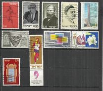 TEN AT A TIME - ISRAEL  LOT OF 10 DIFFERENT 4 - OBLITERE USED GESTEMPELT USADO - Colecciones & Series