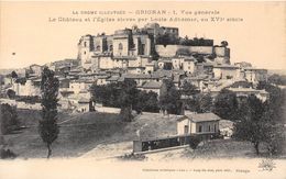 26-GRIGNAN- VUE GENERALE , LE CHÂTEAU ET L'EGLISE POUR LOUIS ADHEMAR, AU XVI SIECLE - Grignan