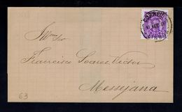 Portugal Don Charles 1886 Messejana Cover Gc2857 - Storia Postale