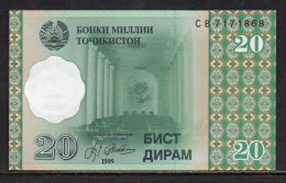 510-Tajikistan Billet De 20 Dirams 1999 CB717 Neuf - Tayikistán