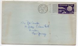USA-1961-Lettre De NIAGARA FALLS Pour PRINCETOWN (N.J)-timbre(communications For Peace) Seul Sur Lettre-- Beau Cachet - Briefe U. Dokumente