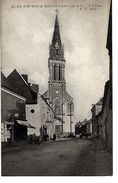 49 - LE  LOUROUX  BECONNAIS - T.Belle Vue Animée De L'Eglise ( Attelage Avec Cheval ) - Le Louroux Beconnais