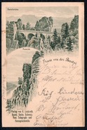 A6113 - Alte Ansichtskarte - Gruss Von Der Bastei Bei Rathen - Leukroth - Gel 1900 - Rathen
