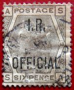 GREAT BRITAIN 1882 6d Queen Victoria OFFICIAL Used Some Scratches ScottO6 CV$120 - Dienstzegels