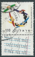 1990 ISRAELE USATO ALIYA CON APPENDICE - T14-6 - Used Stamps (with Tabs)