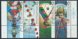1993 ISRAELE USATO ILLUSTRAZIONI DI CONCETTI SCIENTIFICI CON APPENDICE - T15-9 - Used Stamps (with Tabs)