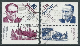 1993 ISRAELE USATO PERSONALITA DELLA SCIENZA CON APPENDICE - T15-2 - Used Stamps (with Tabs)