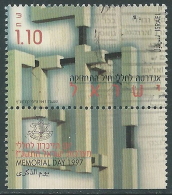 1997 ISRAELE USATO GIORNATA DEL RICORDO CON APPENDICE - T15-7 - Used Stamps (with Tabs)