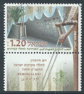 1999 ISRAELE USATO GIORNATA DEL RICORDO CON APPENDICE - T15-8 - Gebruikt (met Tabs)