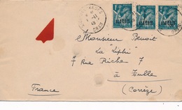 Lettre Sidi-Bel-Abbes Algérie Pour Tulle 1946 - Lettres & Documents