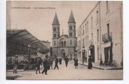 GANGES (34) - LES HALLES ET L'EGLISE - Ganges