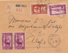 Lettre Recommandée Tizi-Ouzou Algérie Pour Alger - Briefe U. Dokumente