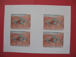 Andorre Non Dentelé Bloc De 4 N° 290 Neuf ** 1980 - Blocks & Sheetlets