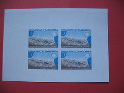 Andorre Non Dentelé  Bloc De 4  N° 328  Neuf ** 1984 - Blocks & Sheetlets