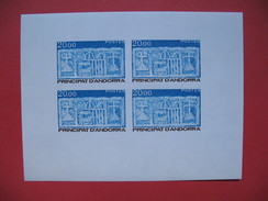 Andorre Non Dentelé  Bloc De 4  N° 336 Neuf ** 1984 - Blocks & Sheetlets