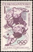 Czechoslovakia / Stamps (1964) 1353: IX. Winter Olympics Innsbruck (Ice Hockey); Painter: Anna Podzemna - Winter 1964: Innsbruck